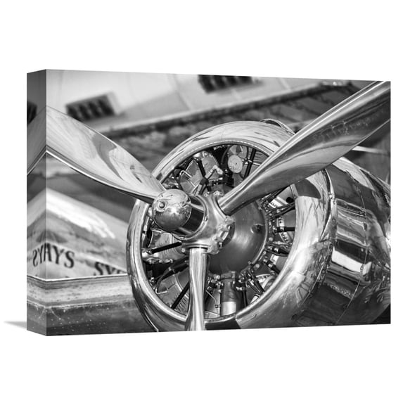 Global Gallery Anonymous,'Vintage airplane propeller' Stretched Canvas Artwork