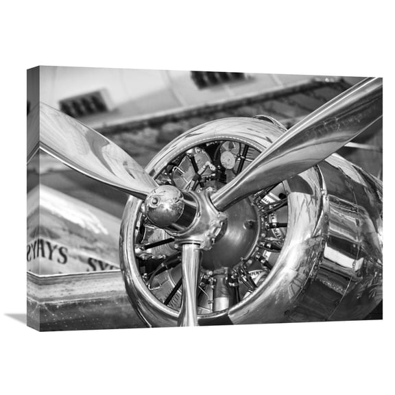 Global Gallery Anonymous,'Vintage airplane propeller' Stretched Canvas Artwork
