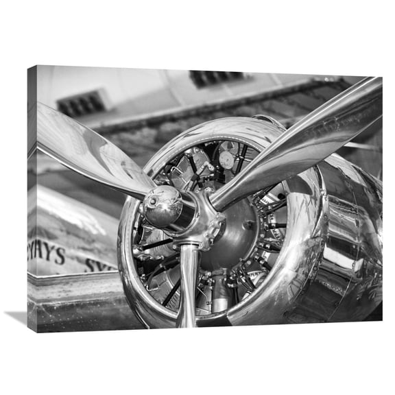 Global Gallery Anonymous,'Vintage airplane propeller' Stretched Canvas Artwork