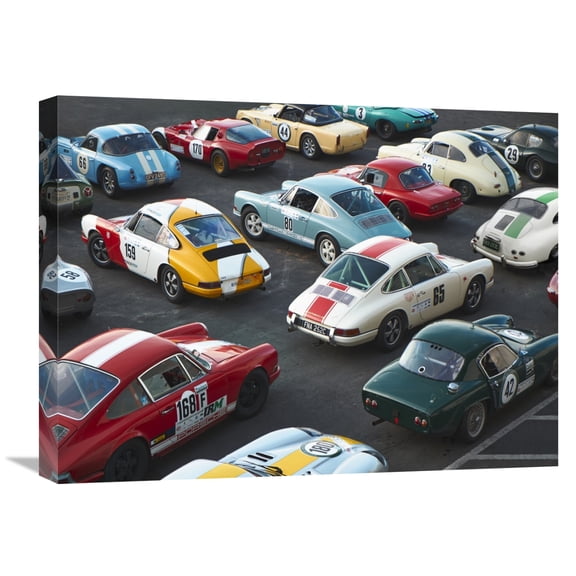Global Gallery Anonymous 'Vintage sport cars at Grand Prix, Nurburgring' Canvas Wall Art