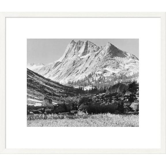 Global Gallery Ansel Adams 'Boaring River, Kings Region, Kings River Canyon, proposed as a national park, California, 1936' Framed Wall Art