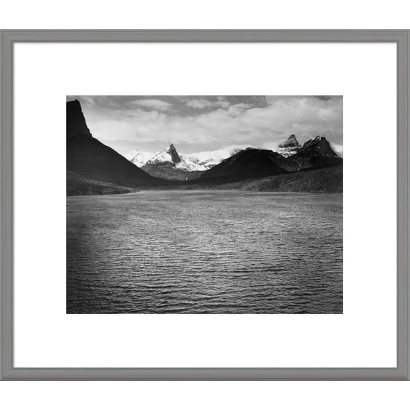 Global Gallery Ansel Adams 'St. Mary's Lake, Glacier National Park, Montana - National Parks and Monuments, 1941' Framed Wall Art