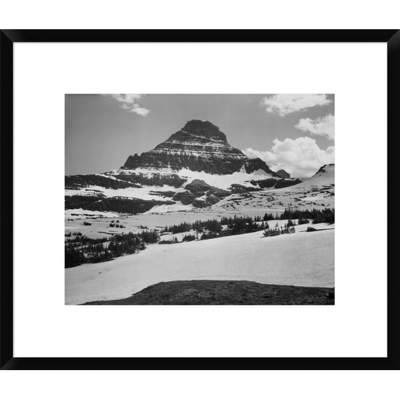 Global Gallery Ansel Adams 'View from Logan Pass, Glacier National Park, Montana - National Parks and Monuments, 1941' Framed Wall Art