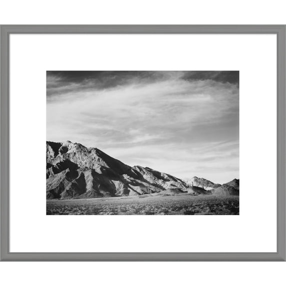 Global Gallery Ansel Adams 'View of mountains near Death Valley, California - National Parks and Monuments, 1941' Framed Wall Art