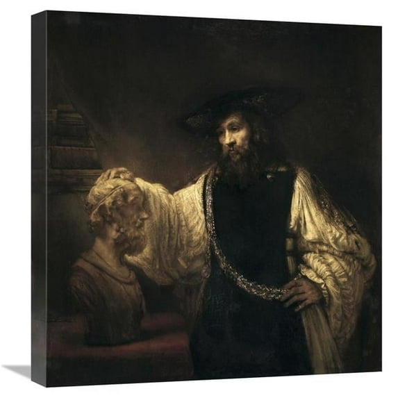 Global Gallery Aristotle with a Bust of Homer Art Print - Rembrandt Van Rijn - 22in.