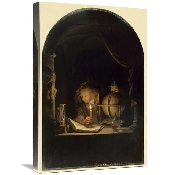 Global Gallery Astronomer By Candlelight - Late 1650S Art Print - Gerrit Dou