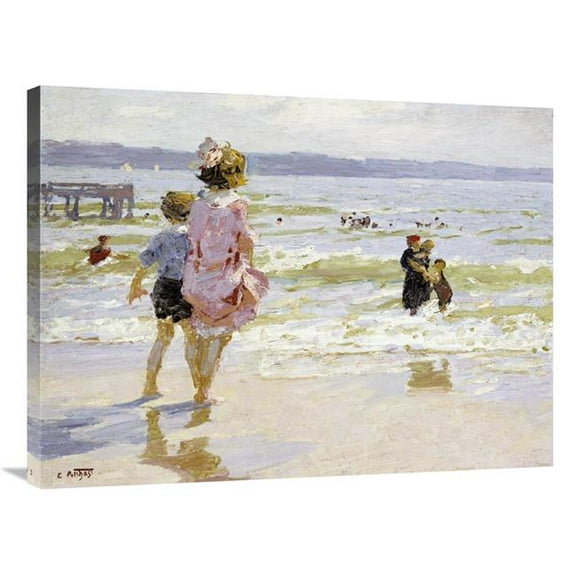 Global Gallery At the Seashore Art Print - Edward Henry Potthast