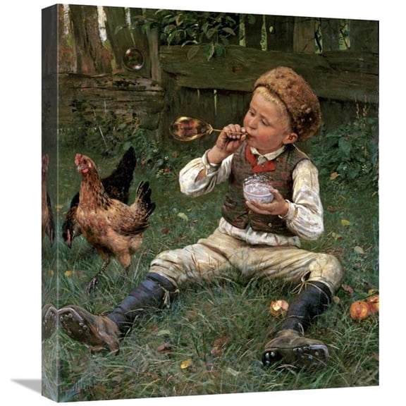 Global Gallery Blowing Bubbles Art Print - Adolf Lins