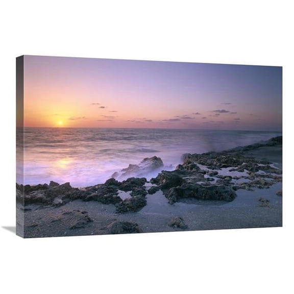 Global Gallery Blowing Rocks Preserve At Sunset - Jupiter Island - Eastern Florida Art Print - Tim Fitzharris