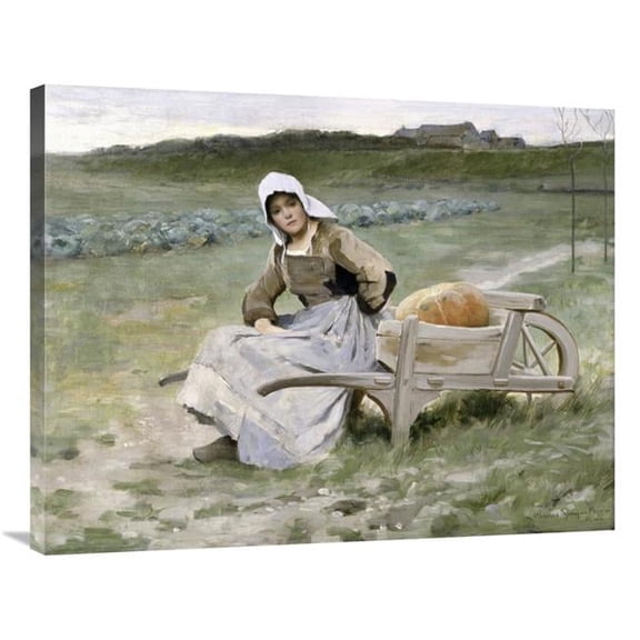 Global Gallery Brittany Farm Girl Art Print