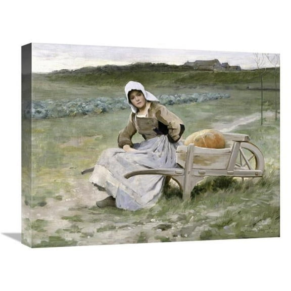 Global Gallery Brittany Farm Girl Art Print