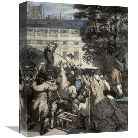 Global Gallery Camille Moulin at the Royal Palace Art Print - Honore Daumier