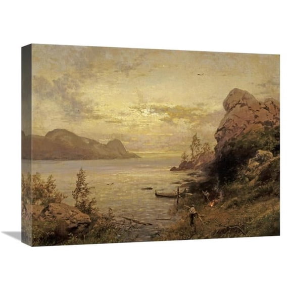 Global Gallery Camp Site Art Print - Hermann Herzog