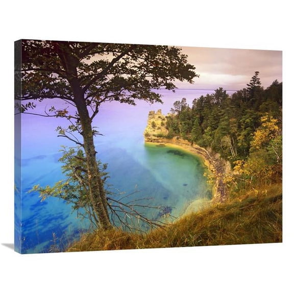 Global Gallery Castle Rock Overlooking Lake Superior - Pictured Rocks National Lakeshore - Michigan Art Print