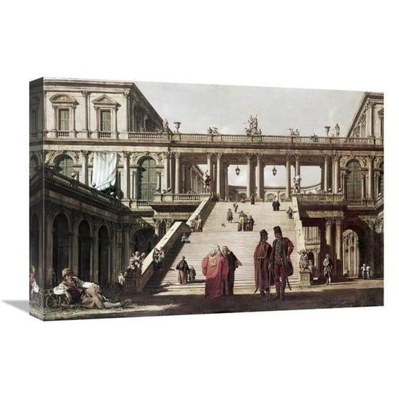 Global Gallery  Castle Yard Art Print - Canaletto - 22in.