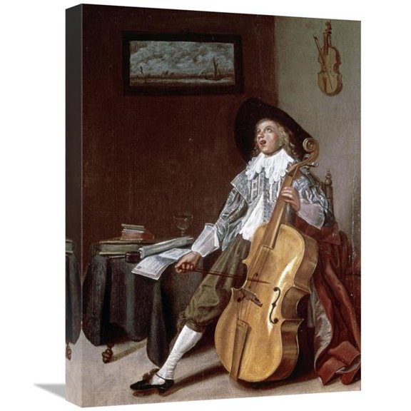 Global Gallery Cello Player Art Print - Dirck Hals - 22in.