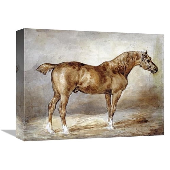 Global Gallery  Cheval a LEcurie Art Print - Theodore Gericault
