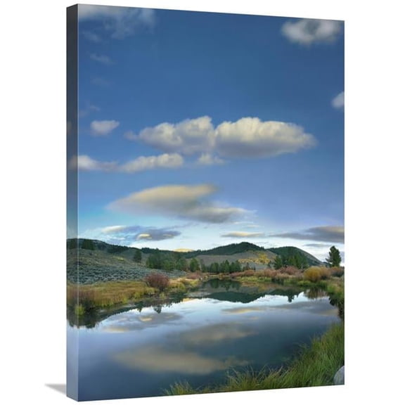 Global Gallery Clouds Reflected in River - Salmon River Valley - Idaho Art Print - Tim Fitzharris