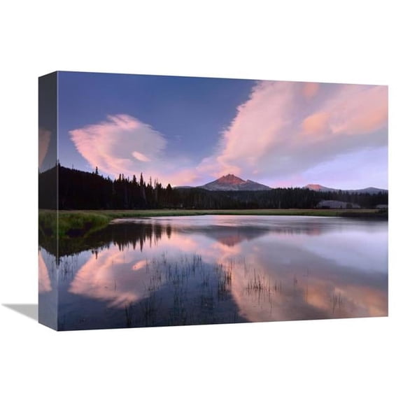 Global Gallery Clouds Reflected in Sparks Lake - Oregon Art Print - Tim Fitzharris