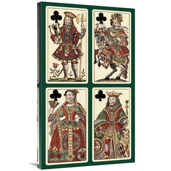 Global Gallery Clubs - Bauern Hochzeit Deck Art Print - Andreas Benedictus Gobl