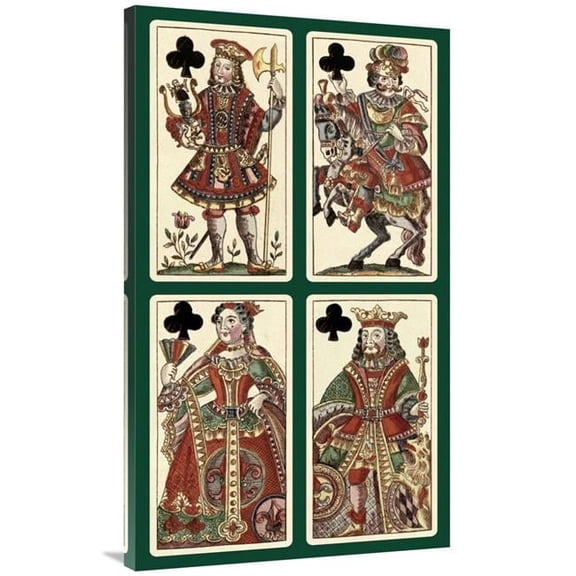 Global Gallery Clubs - Bauern Hochzeit Deck Art Print - Andreas Benedictus Gobl