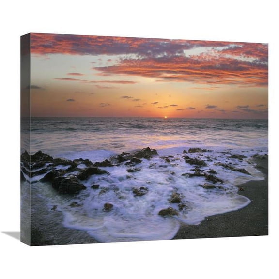 Global Gallery Coast at Sunset - Blowing Rocks Beach - Jupiter Island - Florida Art Print