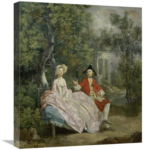 Global Gallery  Conversation in a Park Art Print - Thomas Gainsborough