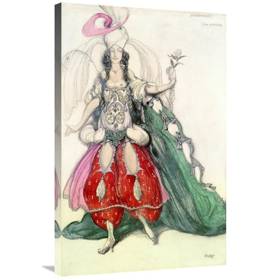Global Gallery  Costume Design for Scheherazade Art Print - Leon Bakst