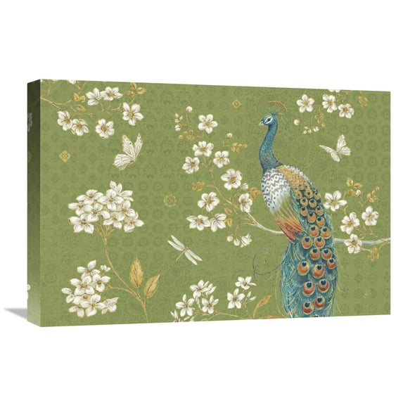 Global Gallery Daphne Brissonnet 'Ornate Peacock II' Canvas Wall Art