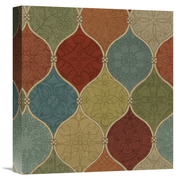 Global Gallery Daphne Brissonnet 'Spice Mosaic Pattern Crop' Canvas Wall Art