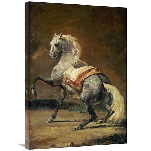 Global Gallery  Dappled Grey Horse Art Print - Theodore Gericault