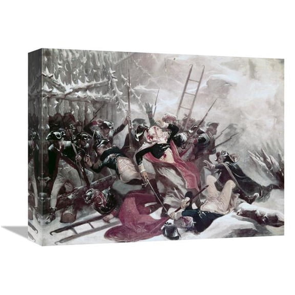 Global Gallery Death of General Montgomery Art Print - Alonzo Chappell