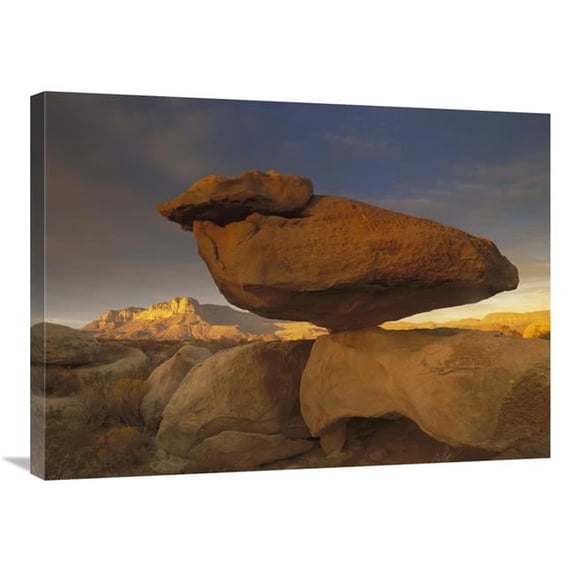 Global Gallery El Capitan & Balanced Rock - Guadalupe Mountains National Park - Texas Art Print