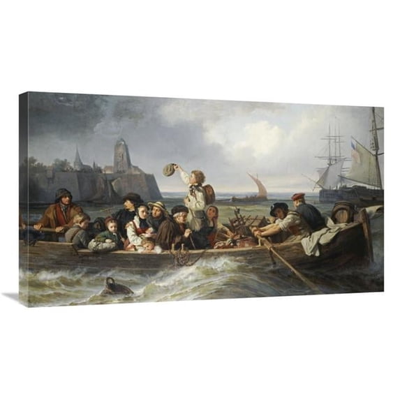 Global Gallery Emigration to America Art Print - Antonie Volkmar
