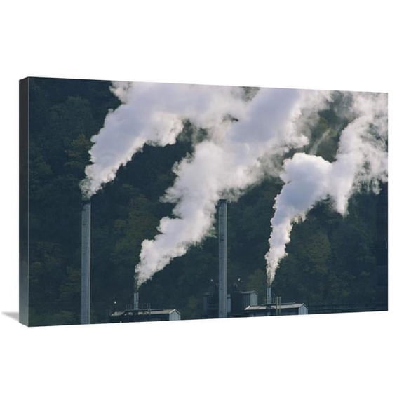 Global Gallery  Emissions From Coal Plant - North America Art Print - Gerry Ellis