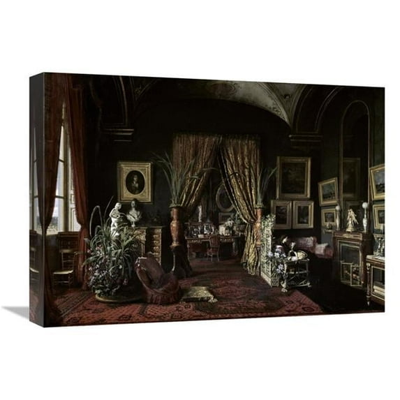 Global Gallery Empress Eugenie in the Salon at Tuileries Art Print - Giuseppe Castiglione