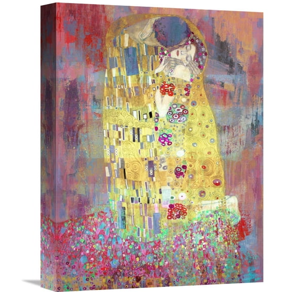 Global Gallery Eric Chestier,'Klimt's Kiss 2.0' Stretched Canvas Artwork
