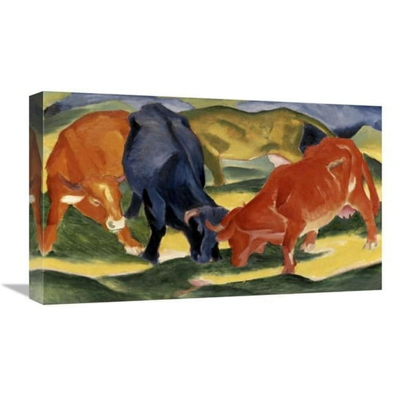 Global Gallery  Fighting Cows Art Print - Franz Marc