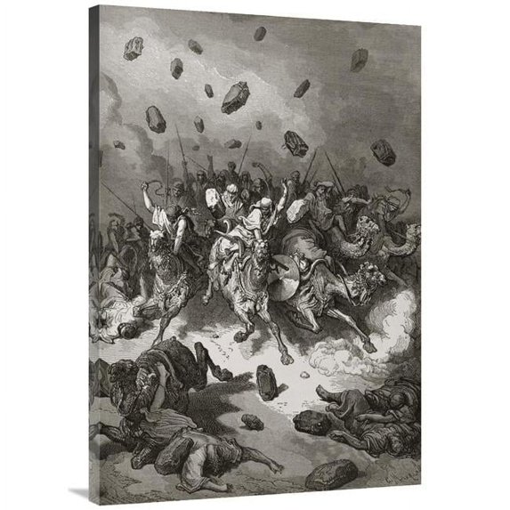 Global Gallery Flight of the Canaanites Art Print - Gustave Dore - 40in.