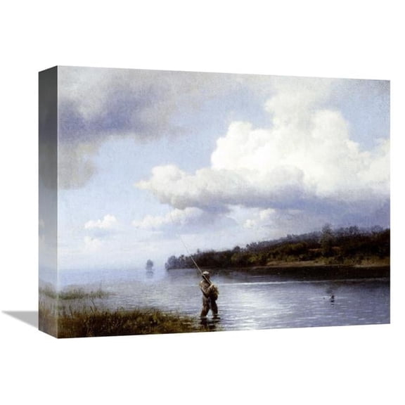 Global Gallery  Fly Fishing Art Print - Hermann Herzog - 16in.