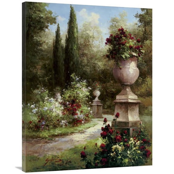 Global Gallery GCS-121369-3040-142 30 x 40 in. Secret Garden Path Art Print - Gabriela