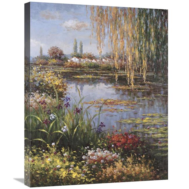 Global Gallery GCS-123238-2228-142 22 x 28 in. White Rose Garden Art ...