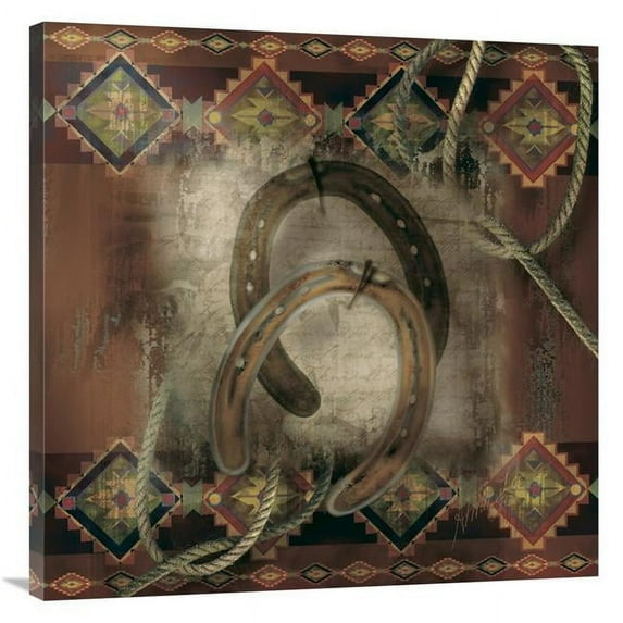 Global Gallery GCS-123401-3636-142 36 x 36 in. Western Horseshoe Art Print - Alma Lee
