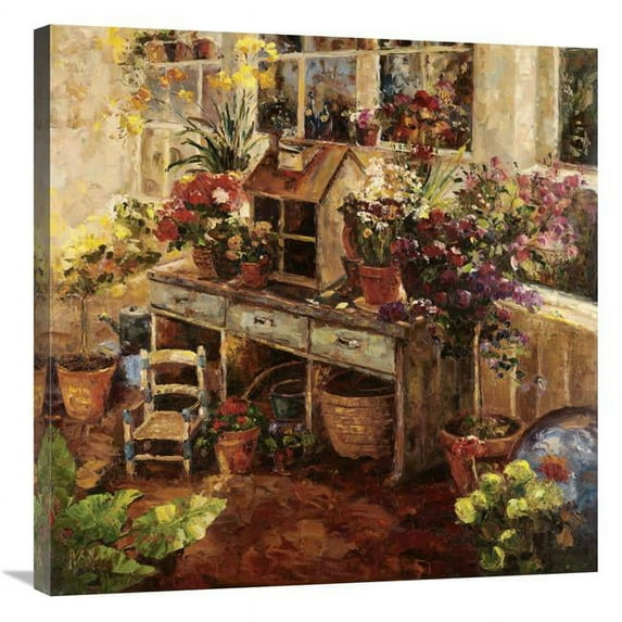 Global Gallery GCS-128084-3030-142 30 x 30 in. Michelles Potting Bench Art Print - Hong