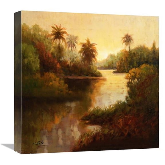 Global Gallery GCS-132516-1818-142 18 x 18 in. Tropical Cove Art Print - Bolo