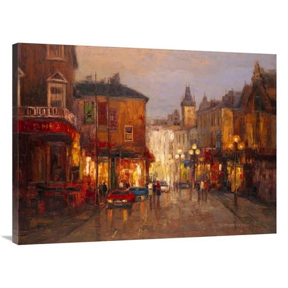 Global Gallery GCS-133485-3040-142 30 x 40 in. Parisian Night Scene Art Print - Yuri Borsuk