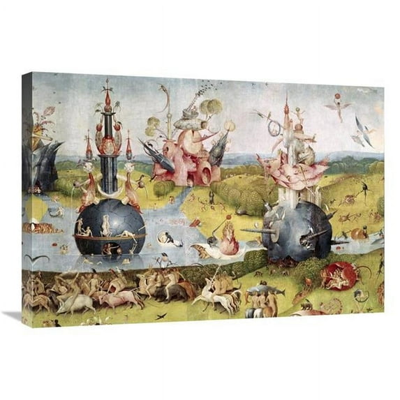 Global Gallery GCS-276795-30-142 30 in. Garden of Earthly Delights - Detail Center Panel Art Print - Hieronymus Bosch