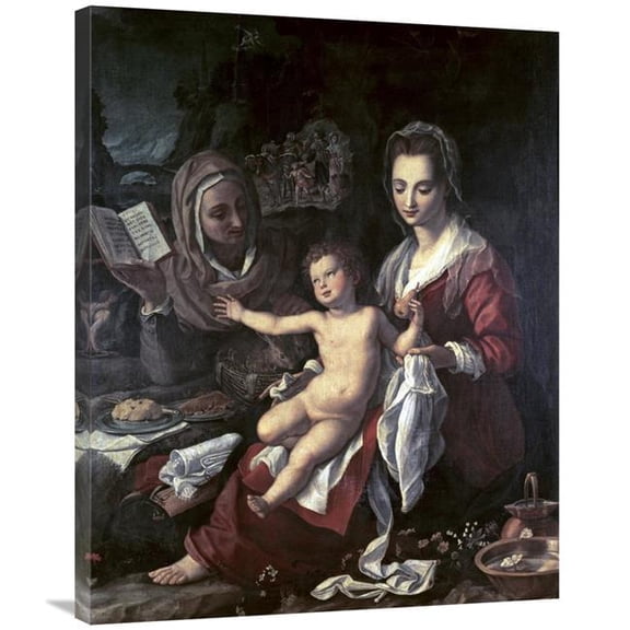Global Gallery GCS-276877-36-142 36 in. Holy Family Art Print - Agnolo Bronzino