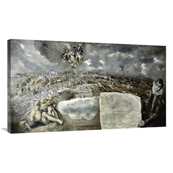 Global Gallery GCS-277489-40-142 40 in. View & Plan of Toledoca Art Print - El Greco