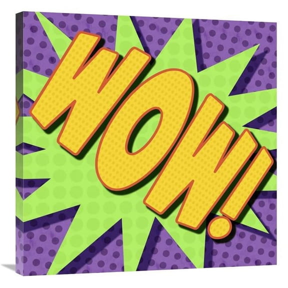 Global Gallery GCS-388381-3030-142 30 x 30 in. Word Power - Wow Art Print - BG.Studio